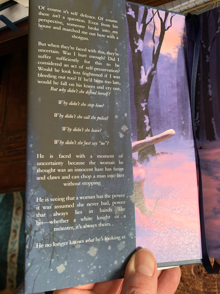 Inner flap with an excerpt from the book.
