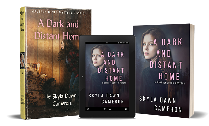 The three covers for the fifth Waverly Jones book, hardcover, paperback, and ebook