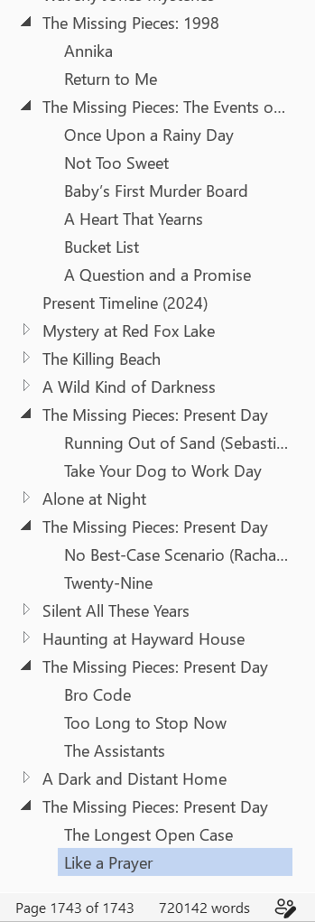 The long list of Waverly Jones stories in chronological order.